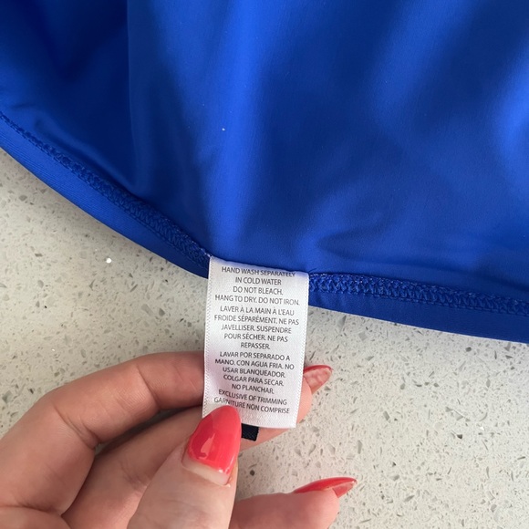 Profile By Gottex Cobalt Blue Tankini And Point Zero Bikini Skirt Bottoms - Picture 16 of 16